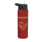 Sankofa Bird Pattern Learn from The Past African Bird Stainless Steel Insulated Water Bottle