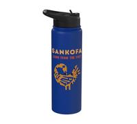 Sankofa Bird Pattern Learn from The Past African Bird Stainless Steel Insulated Water Bottle