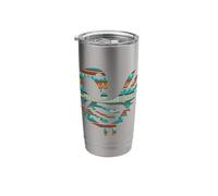 Sankofa Black Pattern Afrocentric Adinkra Symbol Stainless Steel Insulated Tumbler