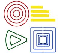 SANKOYO 15 Pcs Area of Effect Spell Templates, DND Spell Templates, Acrylic Spell AOE Damage Template Set, Include 5 Cube 4 Circle 2 Cone 4 Line Templates, Tabletop RPG Gaming Accessories.