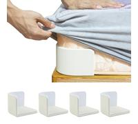 SANKOYO 4 PCS Bed Sheet Holder, Bed Sheet Grippers, Discrete Heavy Duty Bed Sheet Tightener, Non Slip Corner Sheet Grippers Keep Sheets Firm & Tight.