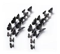 SanKristo 3D Butterfly Wall Stickers 24 PCS, Butterfly Realistic Magnetic Wall Sticker with Adhesive, Art Decorations Crafts Room Accessories Fridge Stickers Butterflies Decor Decals