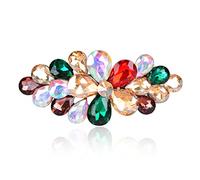 Sankuwen Flower Luxury Jewelry Design Hairpin Rhinestone Hair Barrette Clip,Also Perfect Mother's Day Gifts for Mom(Style B,Multicolor)