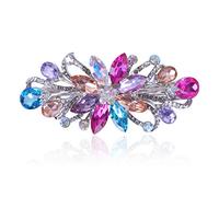 Sankuwen Flower Luxury Jewelry Design Hairpin Rhinestone Hair Barrette Clip,Also Perfect Mother's Day Gifts for Mom (Multicolor)