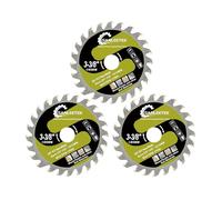 SANLEETEK 3pcs 85mm TCT Circular Saw Blade - 24T Cutting Blade for Wood, Plastic, Plywood & Composite Materials with Washer 3/8"-9/16" (10-15mm)