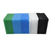 SANLILI Set Compatible Filter Sponge for Juwel Compact / Bioflow 3.0 / M (2 x Blue Fine, 1 x Blue Coarse, 1 x Green Nitrate, 2 x Activated Carbon Sponge, 5 x Filter Wadding)
