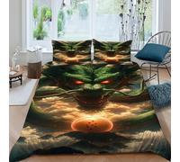 SanLiLLohKi Dragon Dragon Ball Bedding Set 3D Digital Printing Animal Theme Duvet Cover Set Chic Breathable Comforter Cover Universal for All Seasons with Pillow King（220x240cm）