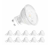 sanlumia 10 X 6W Gu10 Super Bright 100 Degree Wide Beam Angle LED Spotlight Bulb 500lm 75W Halogen Equivalent Natural White 4000K