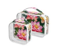 sanluoli 2 Pack clear India flower Beauty Flowers hanging travel toiletry TSA approved waterproof cosmetic bag travel shaving essentials, India flower beauty flowers, India flower beauty flowers