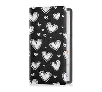 sanluoli Black and White People's Day Romantic Love Pu Leather Car Registration and Insurance Card Holder Glove Box Organize for Cards, Essential Document, Driver License Vehicle Paperwork