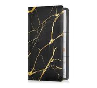 sanluoli Black Gold Marble Leather Car Registration & Insurance Card Holder Truck Accessories for Cards, Essential Document Driver License