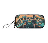 sanluoli Black Red New Year Birds and Flowers Nylon Pencil Bag College Large Capacity Zipper Mesh Pencil Case Stationery Bag for Middle School Teen