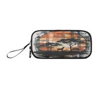 sanluoli Black Red New Year Birds and Flowers Nylon Teen Pencil Bag High Capacity Pencil Case For Teen Girls Stationery Organizer for Office Kids