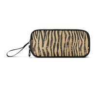 sanluoli Boho Vintage Simplified animal Stripes Nylon Pencil Bags Big Capacity Pencil Cases For Teen Girls Stationery for College Women