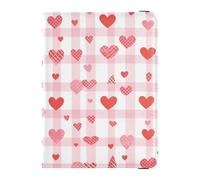 sanluoli Buffalo Simple Line Art Heart Shape Valentine's Day Leather Passport Holders Vaccine Card Holder Cover Combo Passport Cover Holder Wallet Case Lightweight