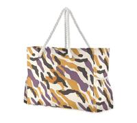 sanluoli Camel and Amber Print Sturdy Big Tote Bag with side pocketes Tote Bag Portable with cup holders on the side