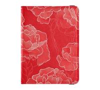 sanluoli Carnation Lace Scarlet Leather Passport Holder Cover Wallet Passport Cover Cute Passport Book Lightweight