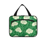 sanluoli Carnationace Grass Green hanging travel makeup bag with hook, designer washable make up bag for travelers trip organizador de maquillaje para, Carnation Lace Grass Green