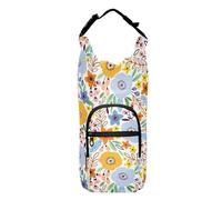 sanluoli Crossbody Water Bottle Holder Multi size Insulated Bag for Water Bottles 20/24/32/40oz Bottle Water Holder Beauty Floral Pattern Poppy Leaves
