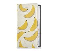 sanluoli Cute Cartoon Banana Premium Leather Car Registration & Insurance Card Holder Document Wallet for Cards, Essential Document Driver License