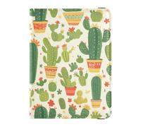 sanluoli Cute Green Cactus Plant Leather Passport Holder Cover Vaccine Case Protector Cover Badge ID Vaccine Card Holder Wallet Ultra Slim