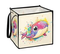sanluoli Cute Whale storage bin for toys collapsable supply foldable storage cubes baskets 13x13x13 In