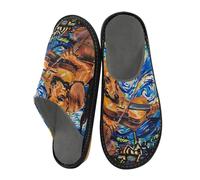 sanluoli Dachshund Dog Van Gogh's Starry Night Women's Slipper Women Slippers Indoor Ladies Memory Foam Slippers Size 9