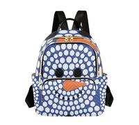 sanluoli Dot Drawing Snowman White Blue Women's Backpack Purse Premium Casual Ladies Shoulder Bag for Travel Work Shopping