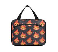 sanluoli Evilaughing Flame Demon hanging travel bag with hanging with hook, designer accessories toiletries bag for traveling women vacation bolsas de maquillaje para mujer, Evil Laughing Flame Demon