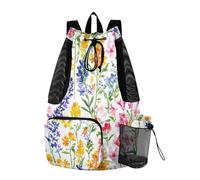 sanluoli Fireweed Beauty Flowers Drawstring Backpack String Backpack Bag With Inside Pockets Dry Wet Separation