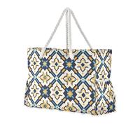 sanluoli Flat Geometric Pattern Maltese Cross Portable Tote Carry On Luggage with side pocketes Sport Weekender with cup holders on the side