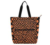 sanluoli Fossa Coral Polka Dot Kid Tote Bag for Kids Students Adults, Gothic Waterproof Library Book Bag Shoulder Bag with Zipper for College Shopping Beach Rainbow school supplies
