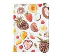 sanluoli Fruits Colorful Watercolorful Leather Passport Holder Cover Travel Passport Wallet Passport Cover with RFID Blocking Lightweight
