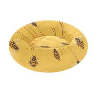 sanluoli Honeycomb Background with Bees Pet Cat Bed Anxiety Relief Puppy Beds for Medium Size Pets Supplies M