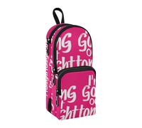 sanluoli I'm Going Out Tonight Hot Pink Nylon 3 Compartments Large Pencil Bags Large Capacity Pencil Cases For College Stationery for Teen Girls High School 1600ml