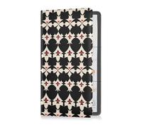 sanluoli Maltese Cross White Red Peach Leather Car Registration and Insurance Holder Truck Accessories for Essential Document, Driver License, Cards