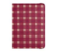 sanluoli Merry Christmas Buffalo Plaid Check Leather Passport Holders Passport Case Travel Documents Wallet Badge ID Vaccine Card Holder Wallet Lightweight