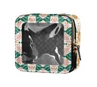 sanluoli Merry Christmas Golden Suns Tribe Waterproof Clear Makeup Bag Toiletry Bags Cosmetic Bag for Travel, Merry Christmas golden suns tribe, One Size