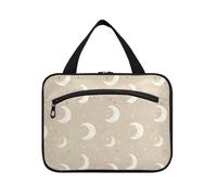 sanluoli Moons Stars Starry Retro hanging make up bag organizer with hook, designer collapsible make up bags for travel essentials for women vacation bolso viajero para mujer, moons stars starry retro