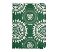 sanluoli Onion Green Circular Shapes2 Leather Badge ID Vaccine Card Holder Wallet Wallet Combo Waterproof