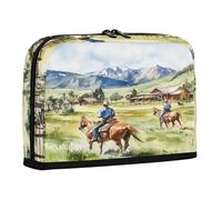 sanluoli Pencil Bag Large Capacity Makeup Bag With Zipper Multi-Purpose Bag for Nurse School Supplies The Cowboy Ranch in Montana