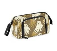 sanluoli Pencil Bags Large Capacity Make Up Bag with Slot Pencil Cases for School for Girls Kindergarten Oil Painting Feeling Cute Cat
