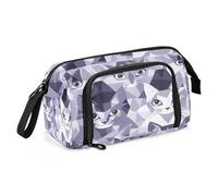 sanluoli Pencil Bags Large Capacity Zippered Pencil Case with Zipper Pencil Case for Adults for Teen Girls Kindergarten Oil Painting Feeling Cute Cat