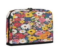 sanluoli Pencil Box Case Large Capacity Makeup Bag With Compartment Storage Organizer for Kids High School Supplies Vivid Color Flowers Blooms
