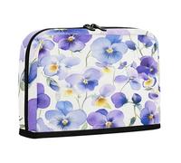 sanluoli Pencil Box Case Large Capacity Pen Bags Multi-Purpose Stationery Pen Bag for Adults School Supply Violet Purple Blooms Petal