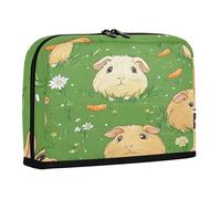 sanluoli Pencil Box Large Capacity Pen Cases Slots Stationery Storage for Boys Grade School Supplies Cute Green Animal Guinea Pig Cartoon