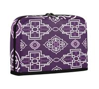 sanluoli Pencil Box Large Capacity Pen Cases Standing Stationery Storage for Women Grade School Supplies Ancient Lavender Checkered