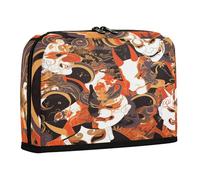 sanluoli Pencil Carrying Case Large Capacity Makeup Bag Multi-Purpose Organizer Box for Teacher High School Supplies Japanese Masks Horror