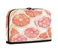 sanluoli Pencil Carrying Case Large Capacity Pen Case Cosmetic Multi-Slot Stationery Organizer for Girls College Peach Grapefruit Slices