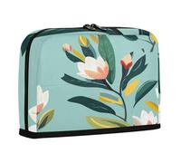 sanluoli Pencil Case Box Large Capacity Makeup Simple Desk Organizer for Girls School Supply Botanical Illustration Green